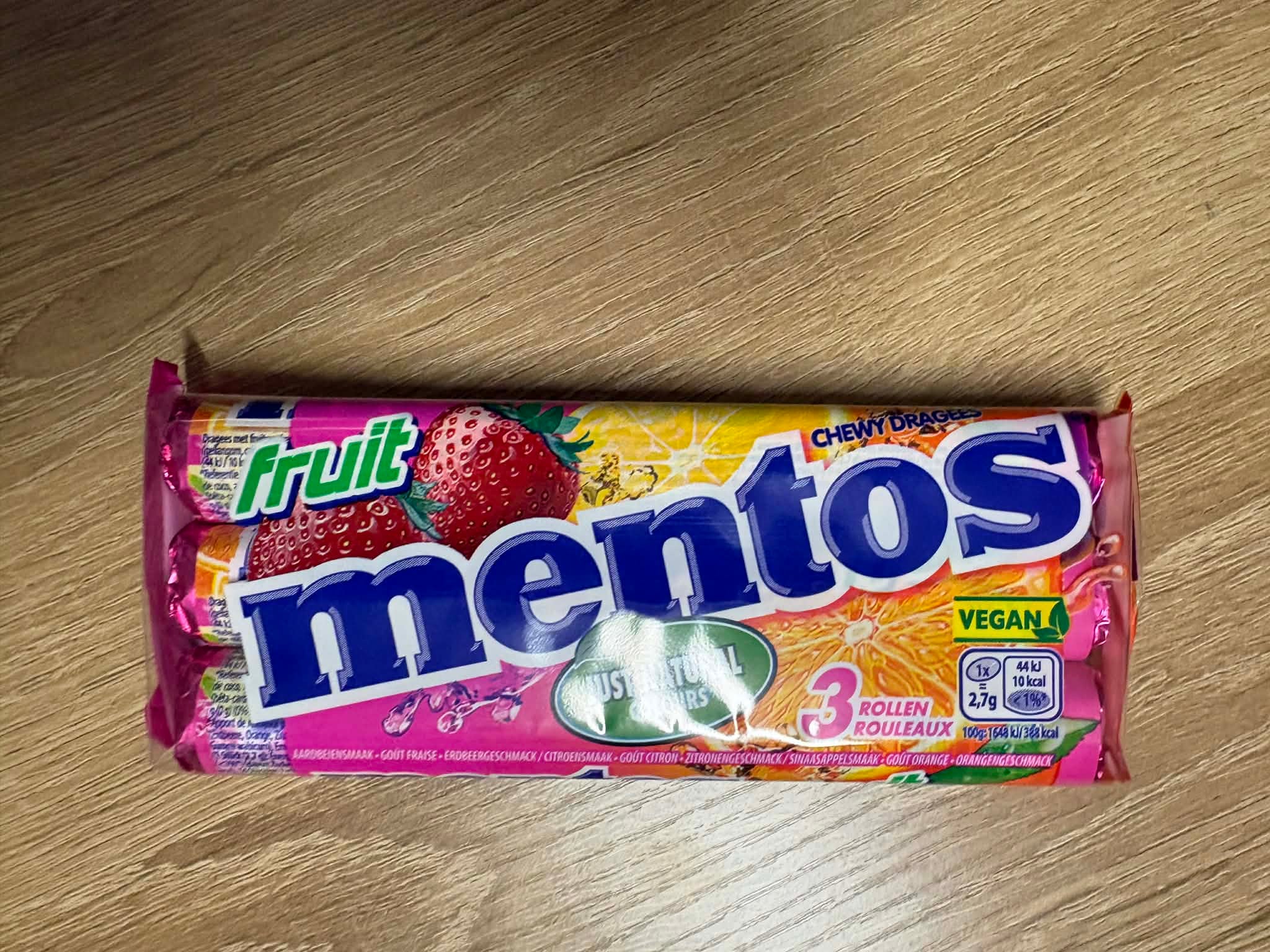 Mentos Fruit 1.50 euro pièce le paquet de 3