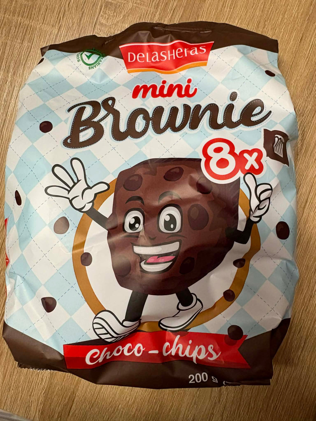 Mini Brownies aux pépites de chocolat 200 g sachet de 8 mini brownies individuels