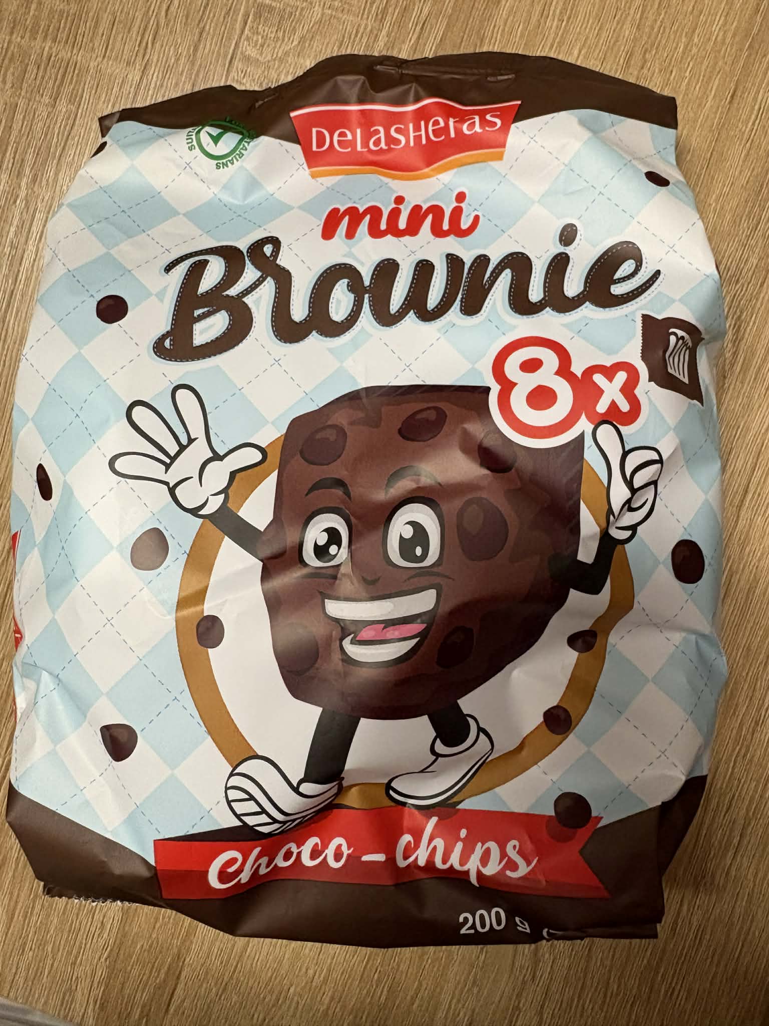 Mini Brownies aux pépites de chocolat 200 g sachet de 8 mini brownies individuels