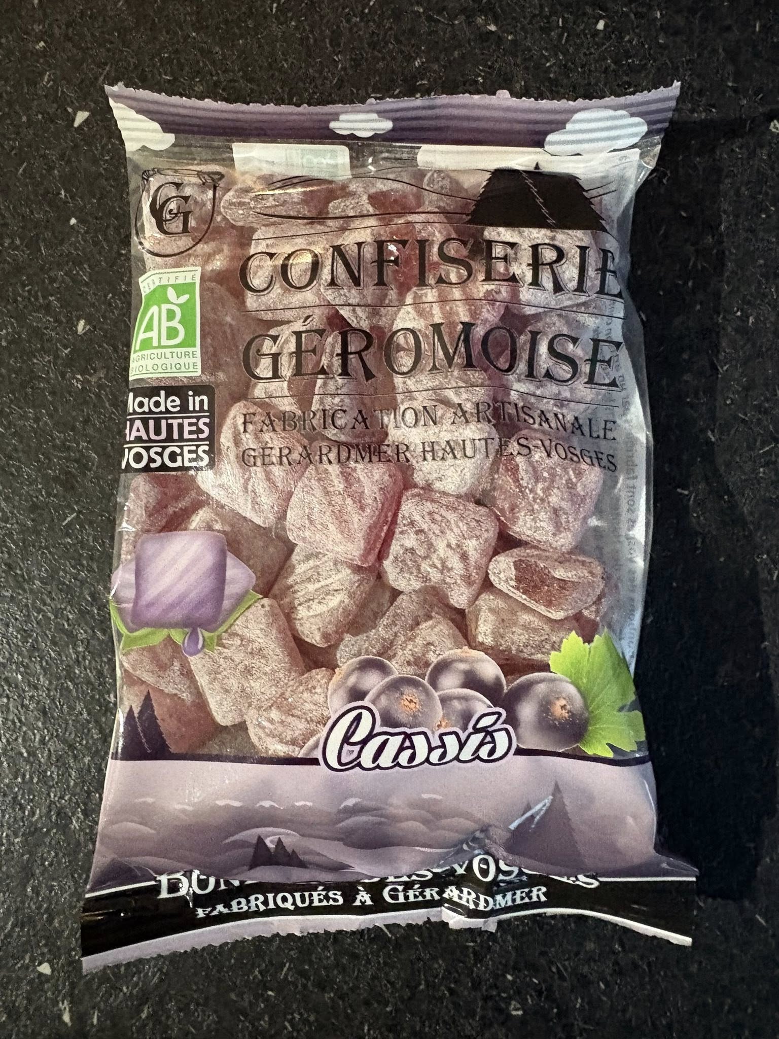Bonbon Vosgiens Cassis 6e le paquet