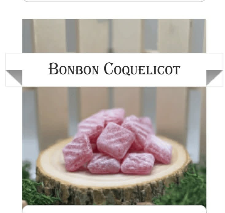 Bonbon Vosgiens Coquelicot 6e le paquet