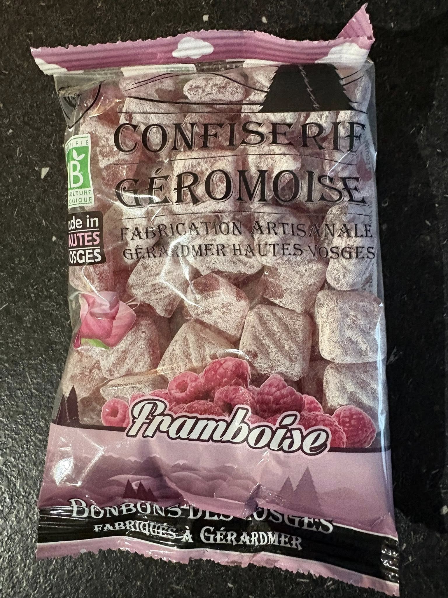 Bonbon Vosgiens Framboise 6e le paquet