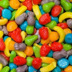 Mini Fruits Colorés Lisse Mou - 100g