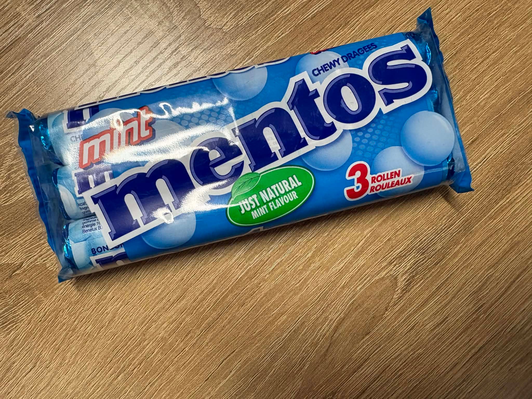 Mentos Menthe 1.50 euro pièce le paquet de 3