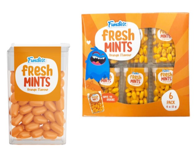 Fresh Mints goût orange 6x15g : 1.40 euro pièce